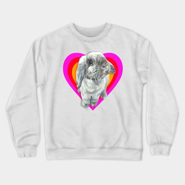 Super cute Snoopy the miracle mini lop bunny Crewneck Sweatshirt by StudioFluffle